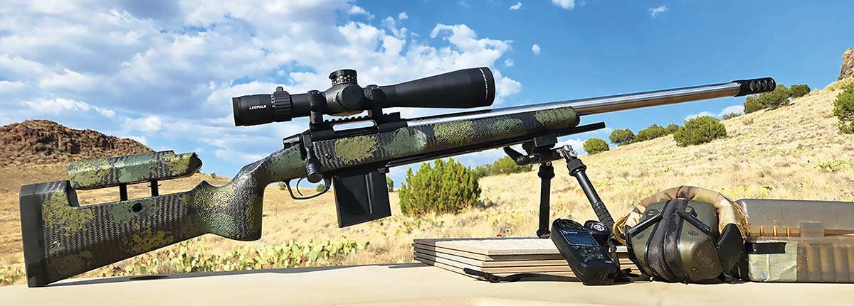 The test rifle for this article and the loads was a GA Precision Pinnacle Production Rifle (PPR) with their Gladius II Short action and a 26-inch heavy contour barrel and 4 port muzzle brake.